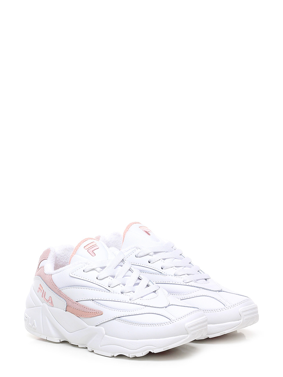 pink and white filas