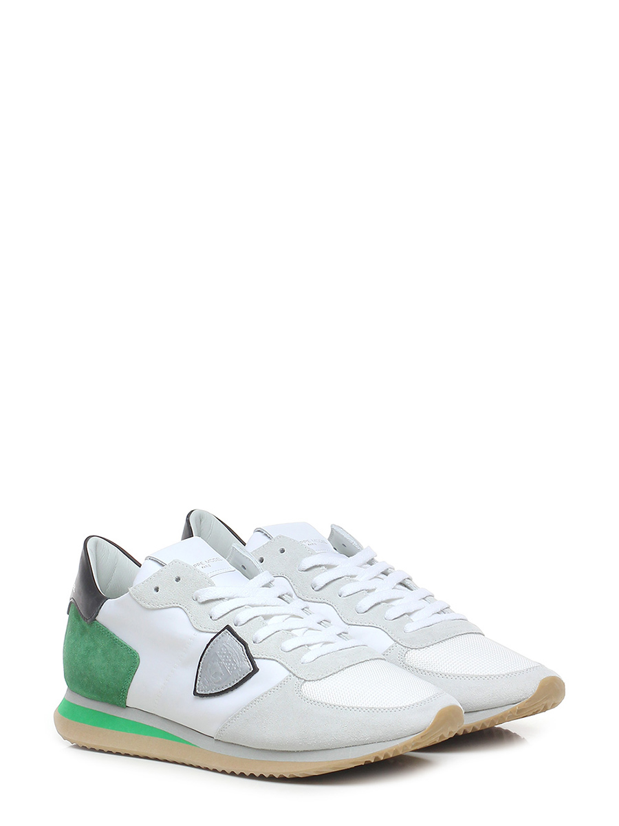 Sneaker trpx low man mondial 70 blanc vert White/green Philippe Model