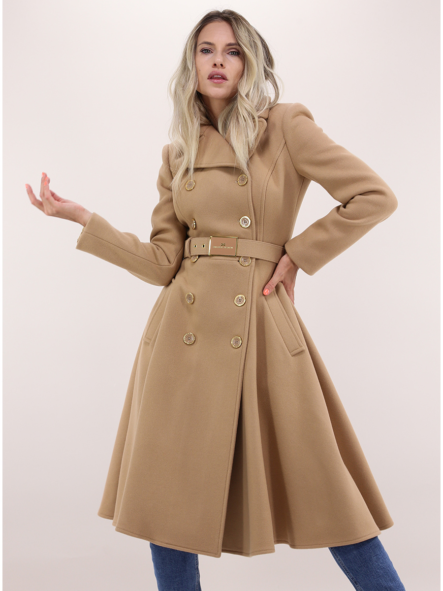 Coat Cammello Elisabetta Franchi - Le Follie Shop