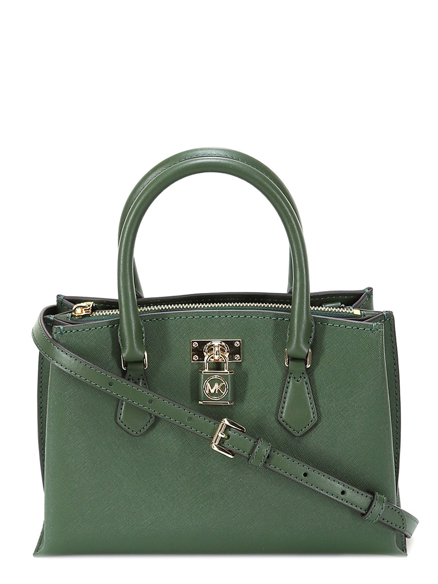 Buy Michael Kors Parker Medium Leather Crossbody Bag | Green Color Women |  AJIO LUXE