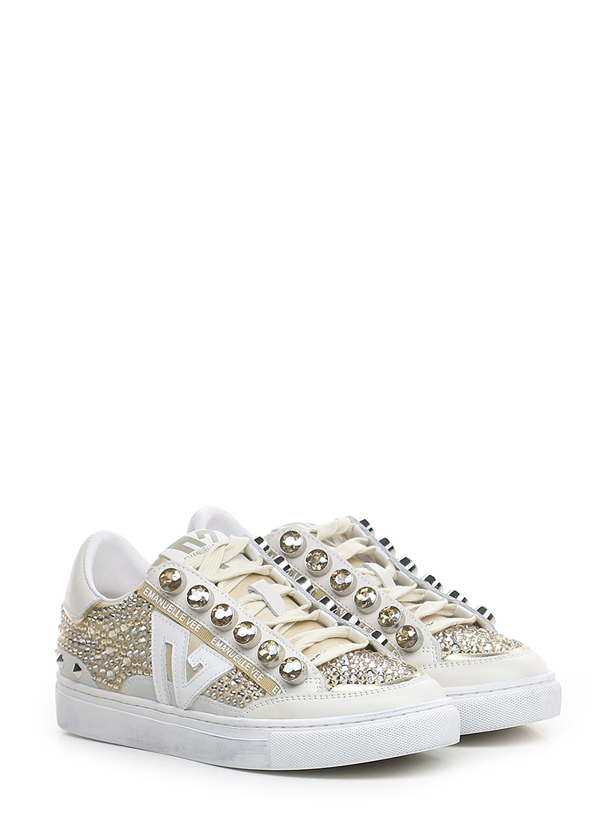 Sneaker Bianco/platino Emanuelle Vee - Le Follie Shop