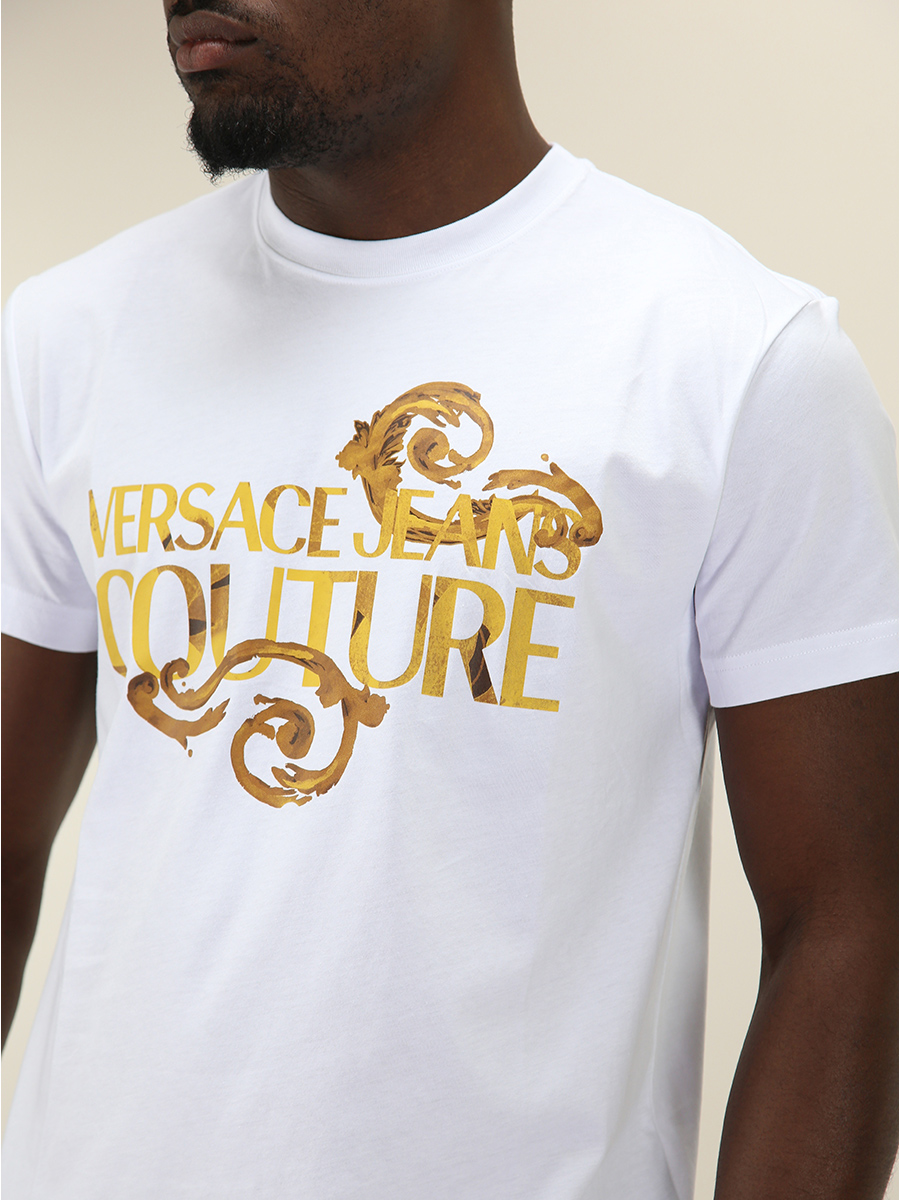 T-shirt White/gold Versace Jeans Couture - Le Follie Shop