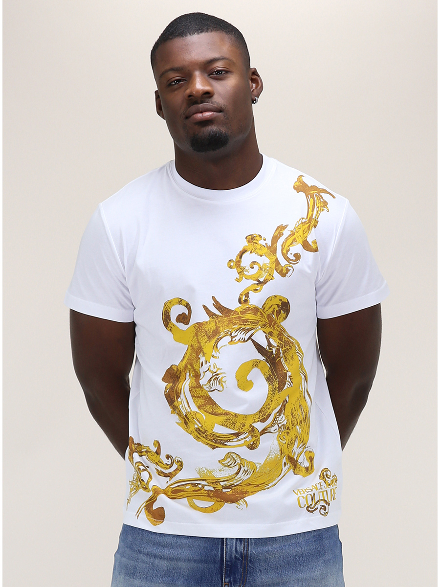 T-shirt White/gold Versace Jeans Couture - Le Follie Shop