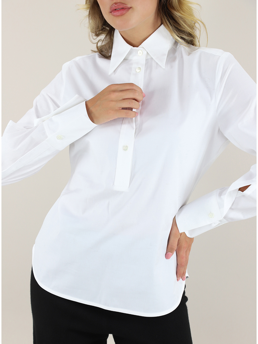 Camicia Da Donna Stampa Giaguari Nero / Bianco Neve - Twinset