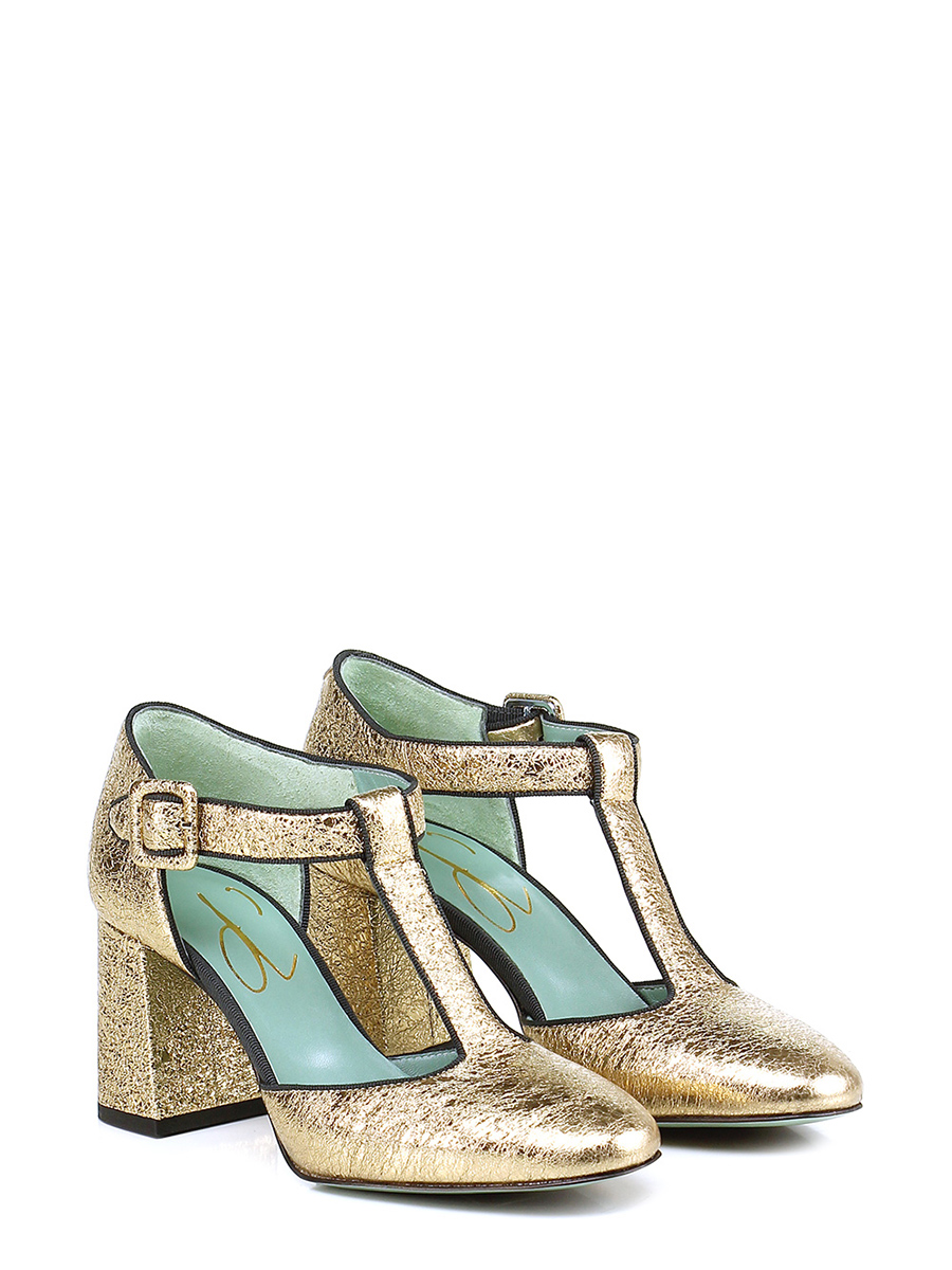 Scarpa con tacco Oro/nero Paola D'Arcano - Le Follie Shop