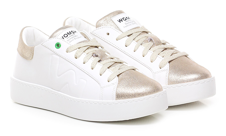 Sneaker White/gold Womsh - Le Follie Shop