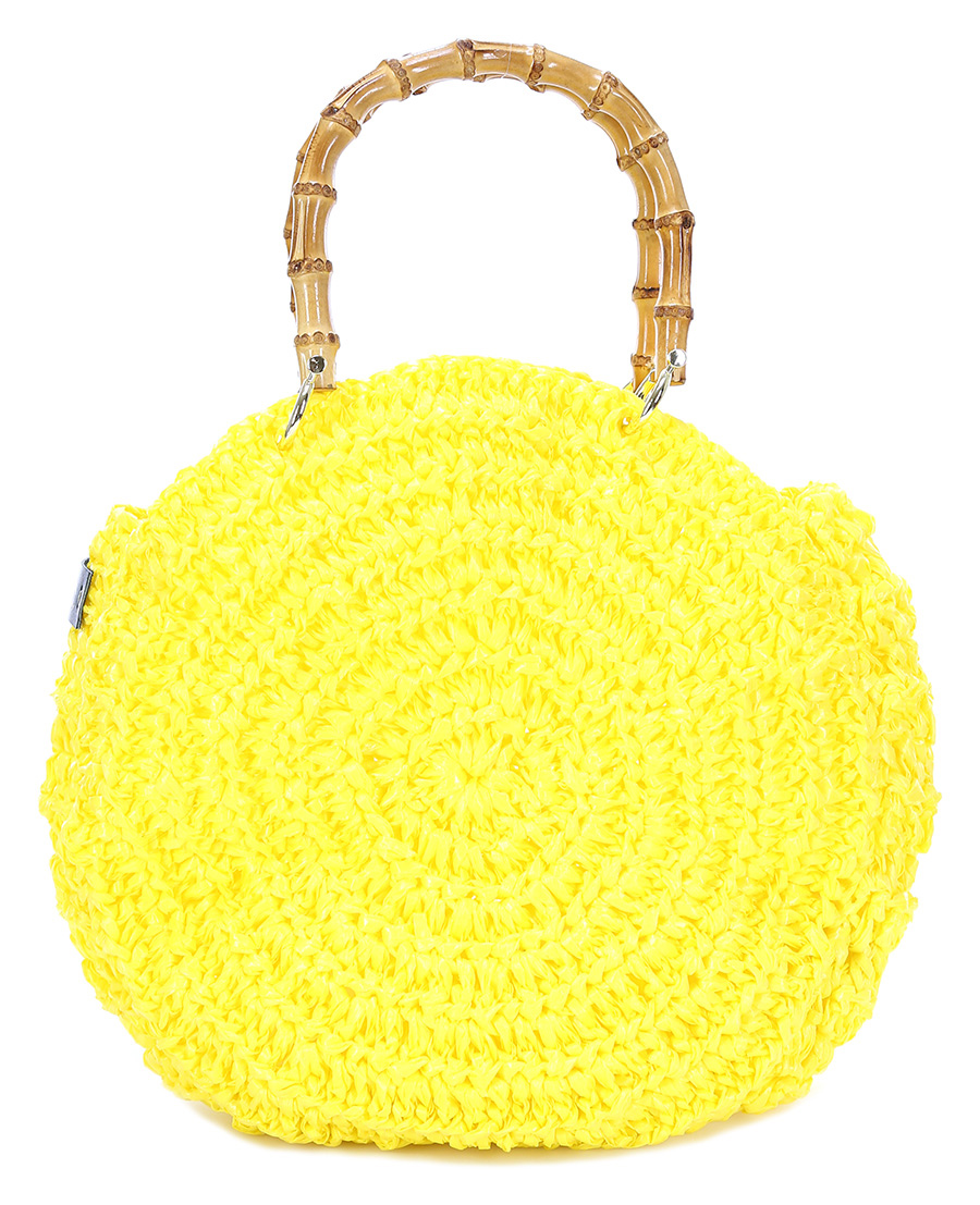 Borsa donna shopping bag in pelle Mousse giallo cedro – CROSS