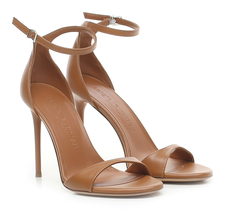 Sandal whit heel Cuoio Sergio Levantesi - Le Follie Shop