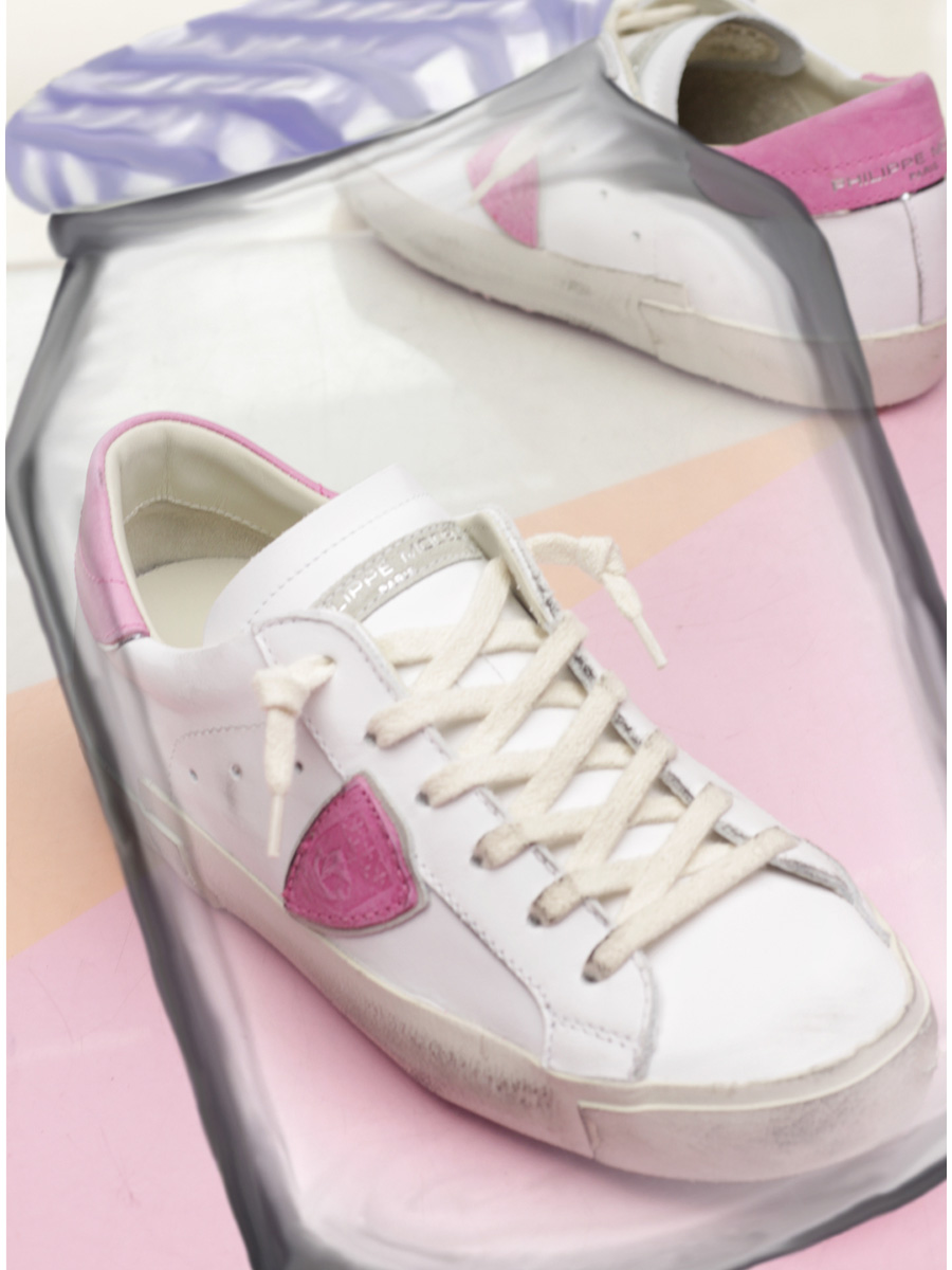 Sneaker Bianco/rosa Philippe Model Paris - Le Follie Shop