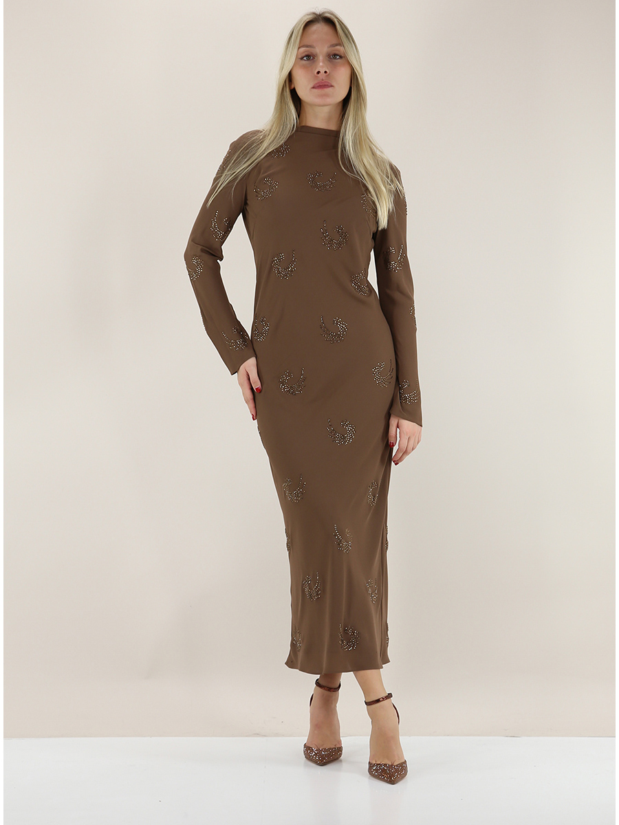 pinko brown dress PINKO Enrico Brown Multicolor Size US 6 Short Dress