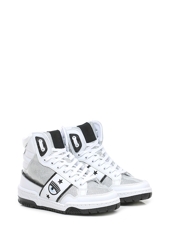 Chiara Ferragni High-top Lace-up Sneakers in White