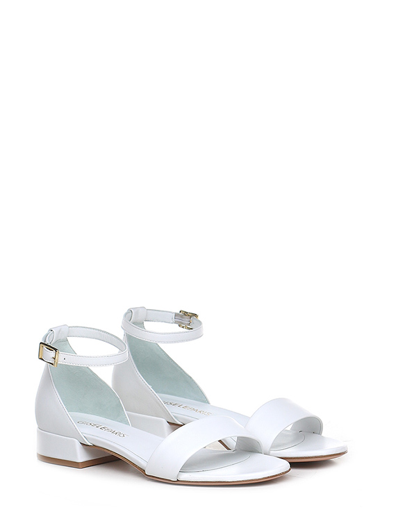 Flat sandal Bianco Gisele Paris - Le Follie Shop