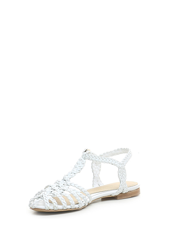 Flat sandal White Paloma Barcelò - Le Follie Shop Flat sandal White Paloma Barcelò - Le Follie Shop