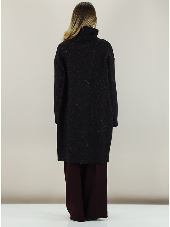 Coat Nero/rosa Liviana Conti - Le Follie Shop