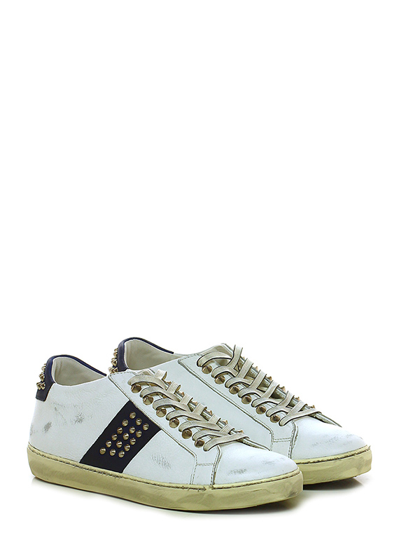 leather crown sneakers